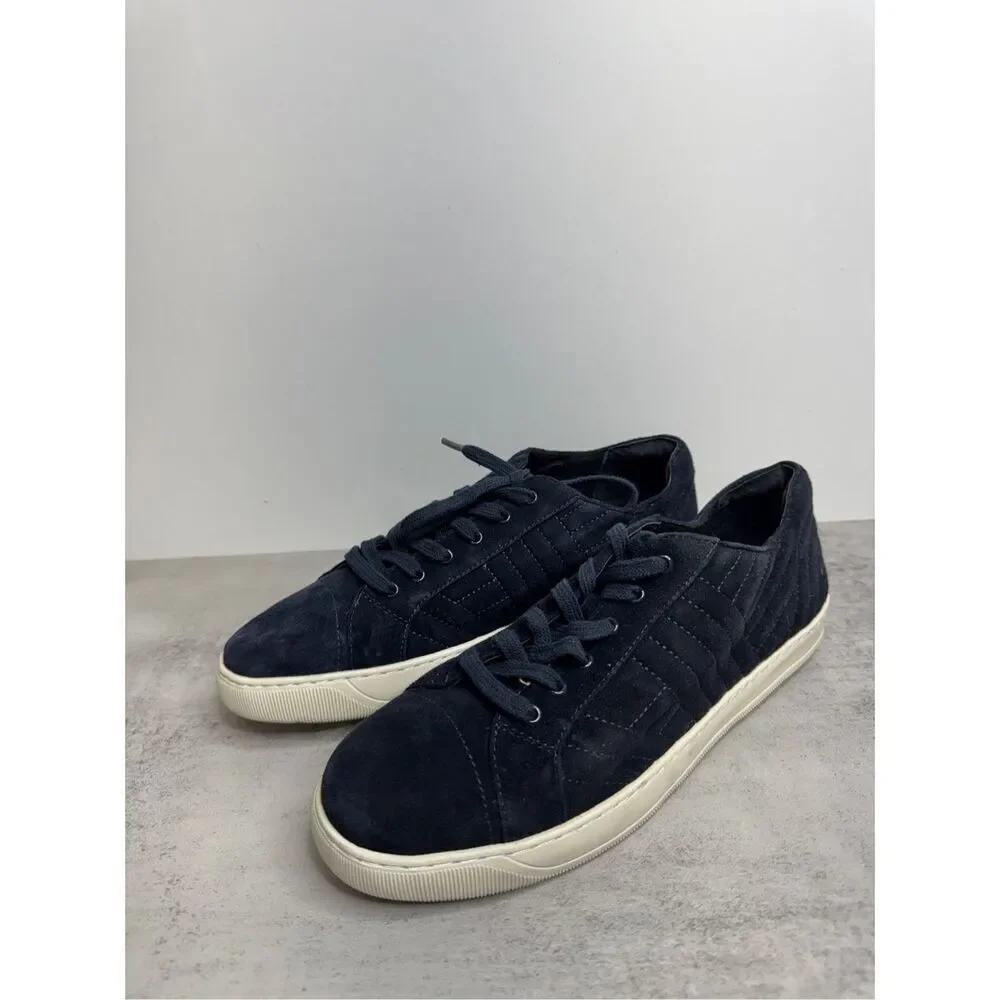 Vaneli Sneaker Size 7.5 Wide Navy Lace Up Suede Sport Shoes‎